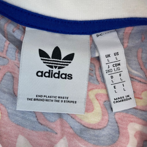 Adidas The Brand With The 3 Stripes Graphic T-Shirt Multicoloured Men’s Size Lar - Picture 12 of 15